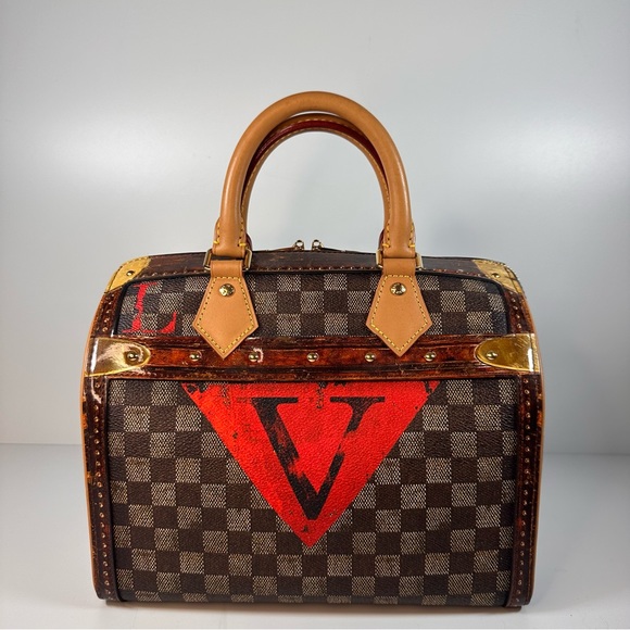 Louis Vuitton Damier Ebene Time Trunk Speedy Bandouliere 25 - Picture 2 of 15